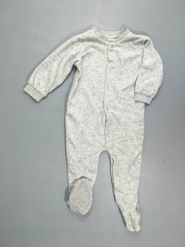 Pyjama velours texturé gris, moins cher chez Petit Kiwi