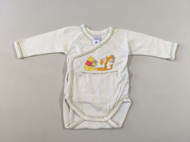 Body m.l croisé beige très clair "Winnie l'ourson et Tigrou" (légèrement bouloché), moins cher chez Petit Kiwi