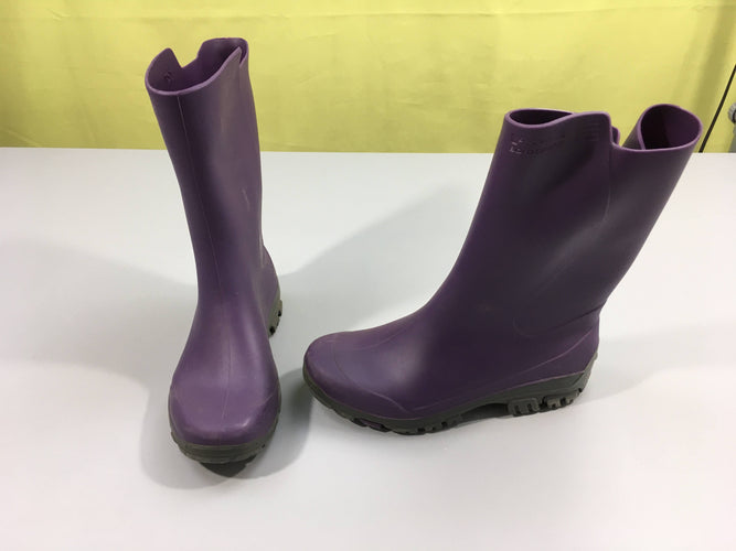 Bottes de pluie mauves Solognac 33-34, moins cher chez Petit Kiwi