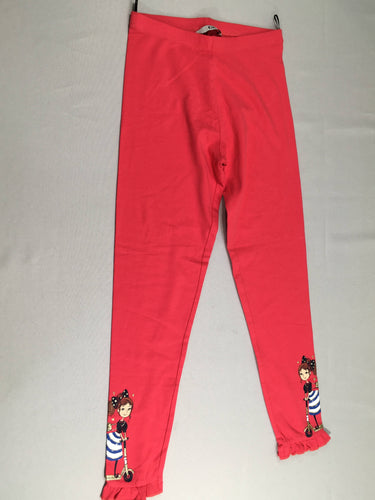 Legging rose fille bas froufrou